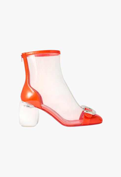 Minny Bubble 70 Buckled PVC Ankle Boots - GLAM MODA